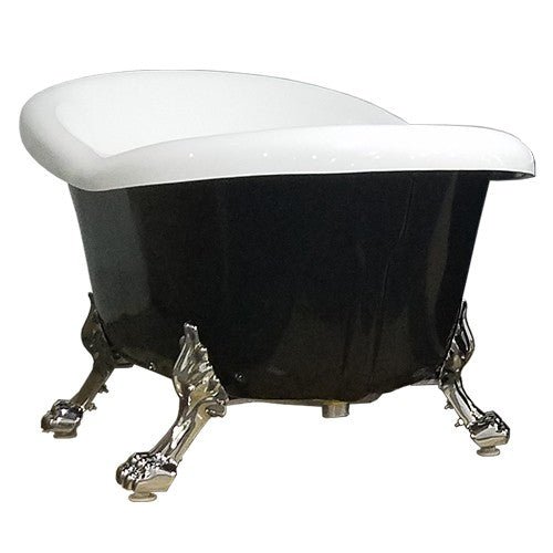 Dakota Sinks DST-CFOUC00BK Signature 66 1/8 x 31 1/8 Inch Free Standing Clawfoot Acrylic Bathtub with Chrome Feet - Dakota Sinks