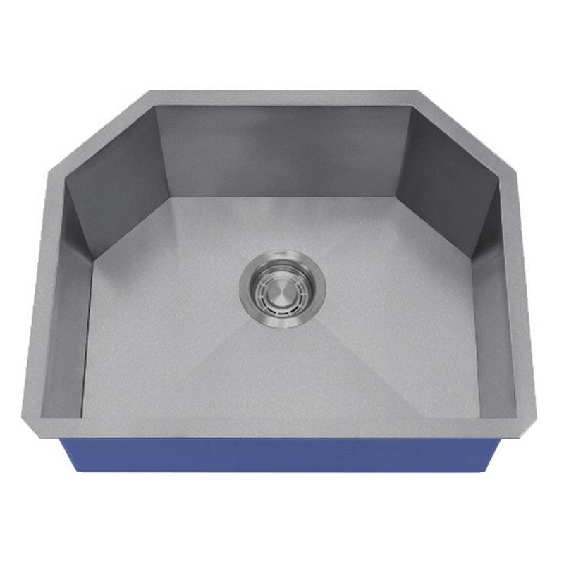 Dakota Sinks DSZ-2321 Signature Z-Series 23 Inch Zero Radius Single D-Bowl Undermount Stainless Steel Kitchen Sink with Bottom Grid - Dakota Sinks