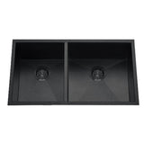 Dakota Sinks DSZ-4060 Signature Z-Series 32 Inch Zero Radius 40/60 Double Bowl Undermount Stainless Steel Kitchen Sink with Bottom Grid - Dakota Sinks