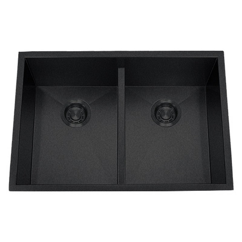 Dakota Sinks DSZ-5050LD Signature Z-Series 32 Inch Zero Radius 50/50 Low Divide Double Bowl Undermount Stainless Steel Kitchen Sink with Bottom Grid - Dakota Sinks