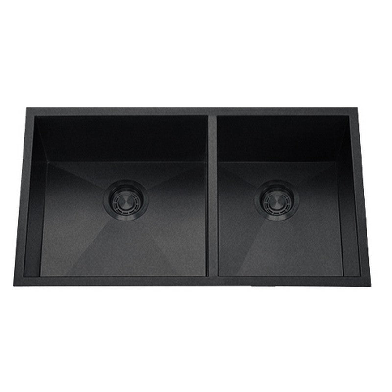 Dakota Sinks DSZ-6040 Signature Z-Series 32 Inch Zero Radius 60/40 Double Bowl Undermount Stainless Steel Kitchen Sink with Bottom Grid - Dakota Sinks