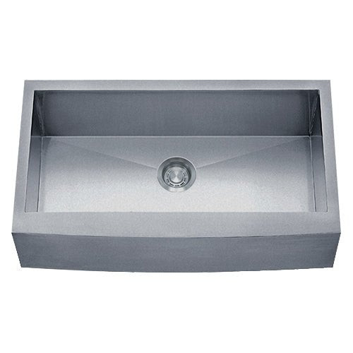 Dakota Sinks DSZ-A3620 Signature Z-Series 36 Inch Zero Radius Single Bowl Apron Front Stainless Steel Kitchen Sink with Bottom Grid - Dakota Sinks