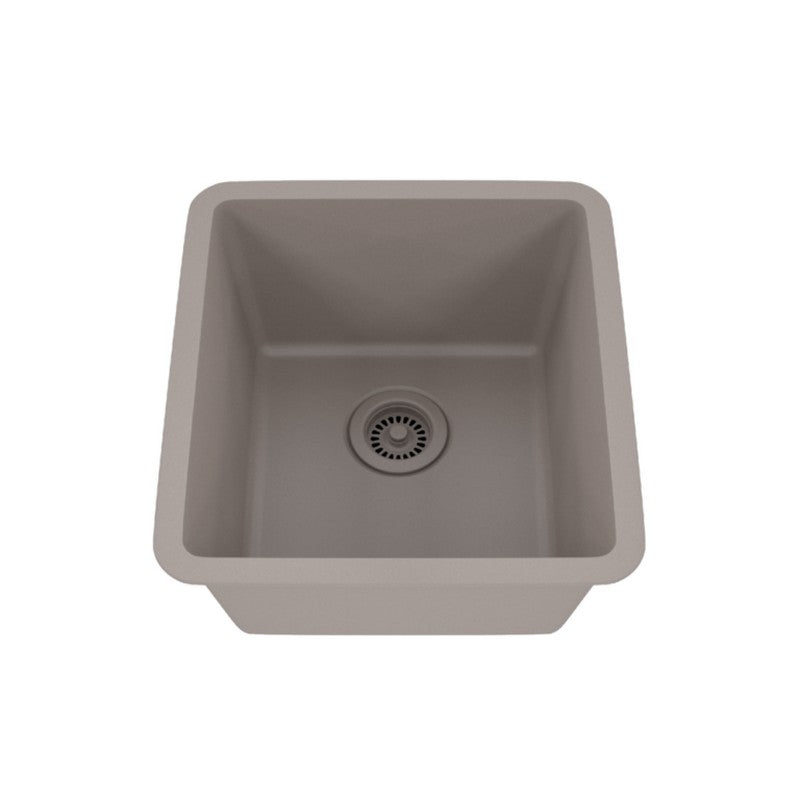 Dakota Sinks GSE-QC1618-BE Builders Elements Series 16 1/2 Inch Quartz Composite Single Bowl Undermount Bar Sink - Dakota Sinks