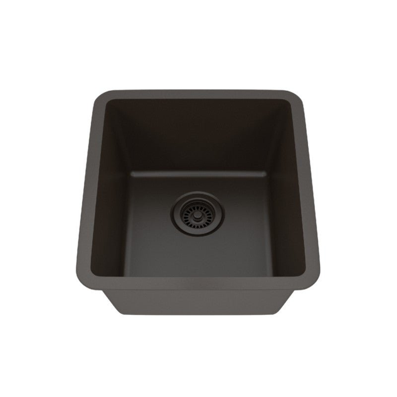 Dakota Sinks GSE-QC1618-BE Builders Elements Series 16 1/2 Inch Quartz Composite Single Bowl Undermount Bar Sink - Dakota Sinks