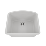 Dakota Sinks GSE-QC2321-BE Builders Elements Series 23 Inch Quartz Composite Single D-Bowl Undermount Kitchen Sink - Dakota Sinks