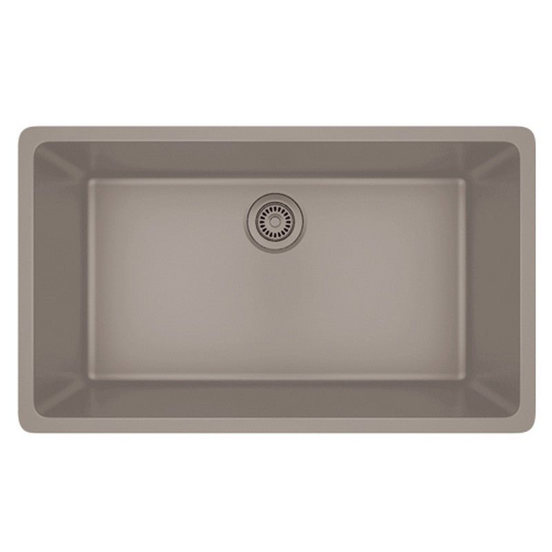 Dakota Sinks GSE-QC3219-BE Builders Elements Series 32 Inch Quartz Composite Single Bowl Undermount Kitchen Sink - Dakota Sinks