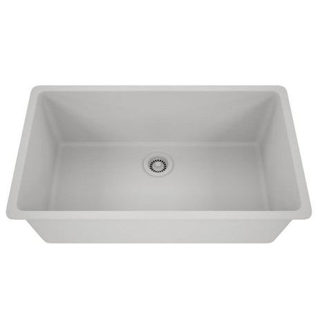 Dakota Sinks GSE-QC3219-BE Builders Elements Series 32 Inch Quartz Composite Single Bowl Undermount Kitchen Sink - Dakota Sinks