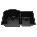 Dakota Sinks GSE-QC7030LD-BE Builders Elements Series 32 Inch Quartz Composite 70/30 Low Divide Double Bowl Undermount Kitchen Sink - Dakota Sinks