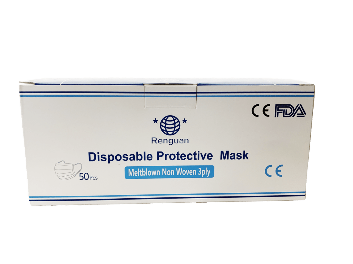 Disposable Protective Face Mask 50 Qty - Diamond Tool Store