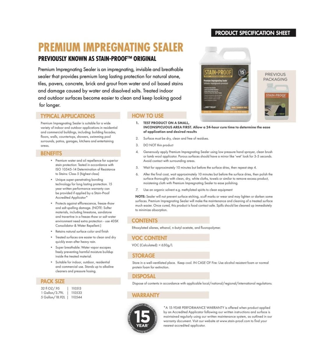 Dry-Treat Premium Impregnating Sealer (Stainproof Sealer) - Dry Treat