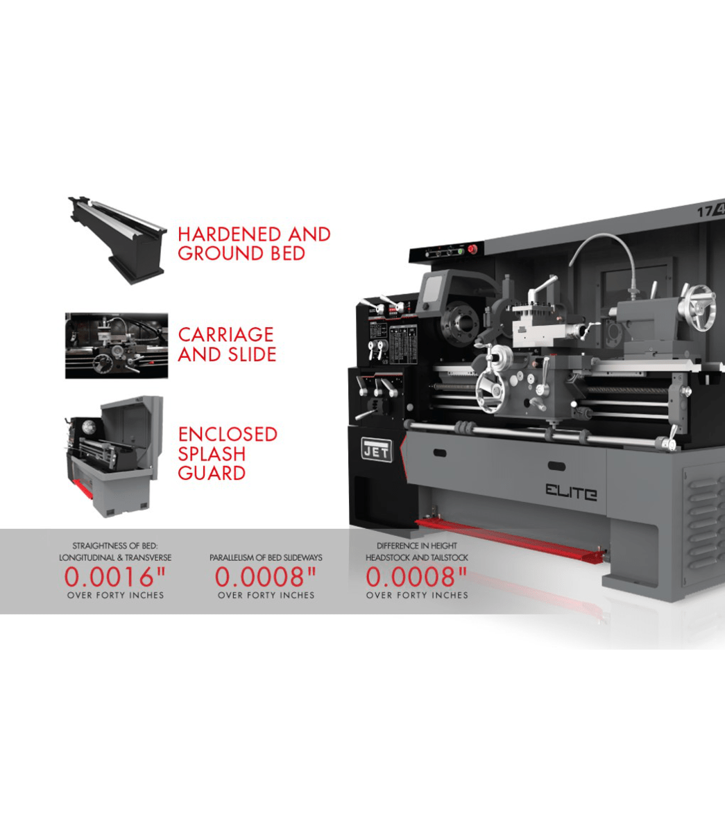 EGH-1740 With ACU-RITE 203 DRO With Taper Attachment - Jet