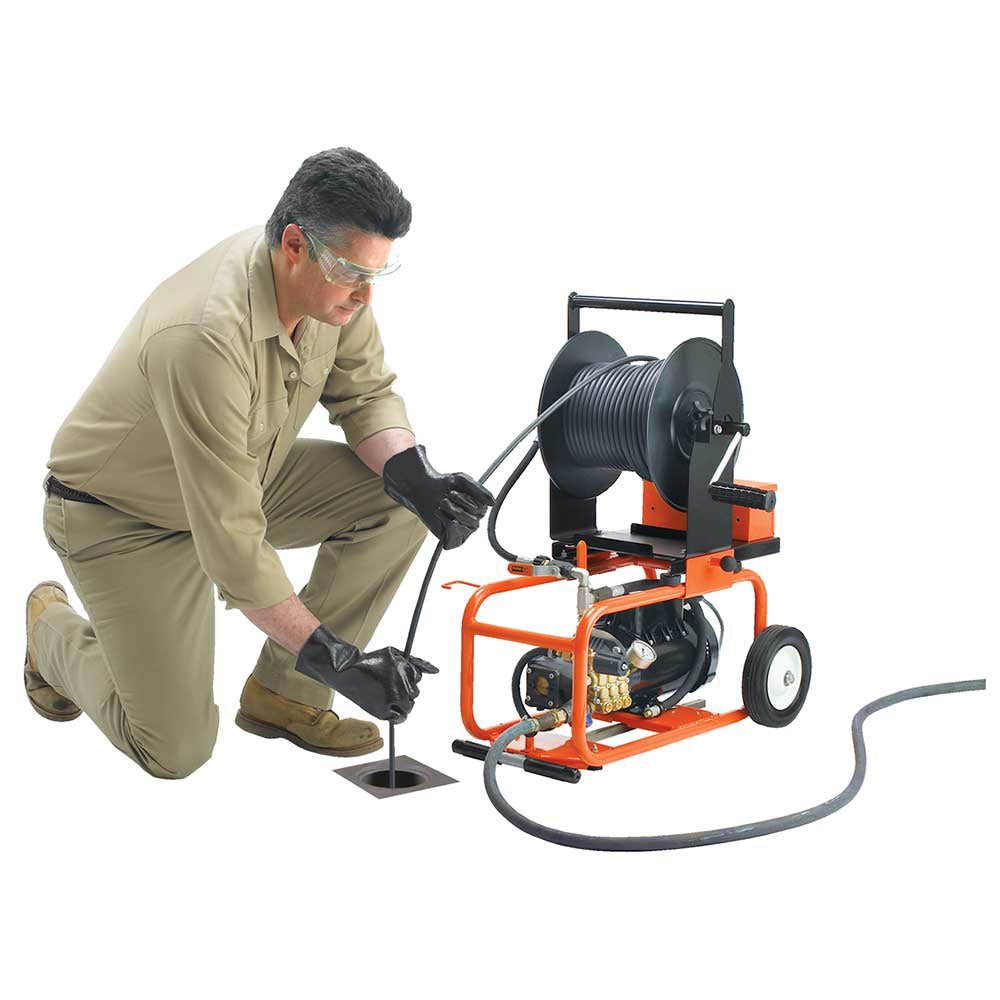 General Pipe Cleaners Electric Jetter | 150-Ft. X 1/4-In. Hose Capacity | 1,500 PSI | 1.7 GPM - General Pipe Cleaners