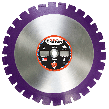 Imperial Purple Asphalt/Green Concrete Diamond Blades - Diamond Products