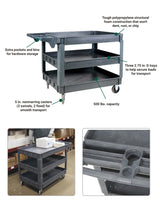 Ironton Utility Cart | 500-Lb. Capacity | 46-In. W x 25-In. D x 32-In. H - Ironton