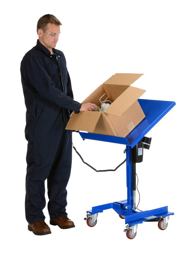 Linear Actuated Mobile Tilting Work Table - Vestil