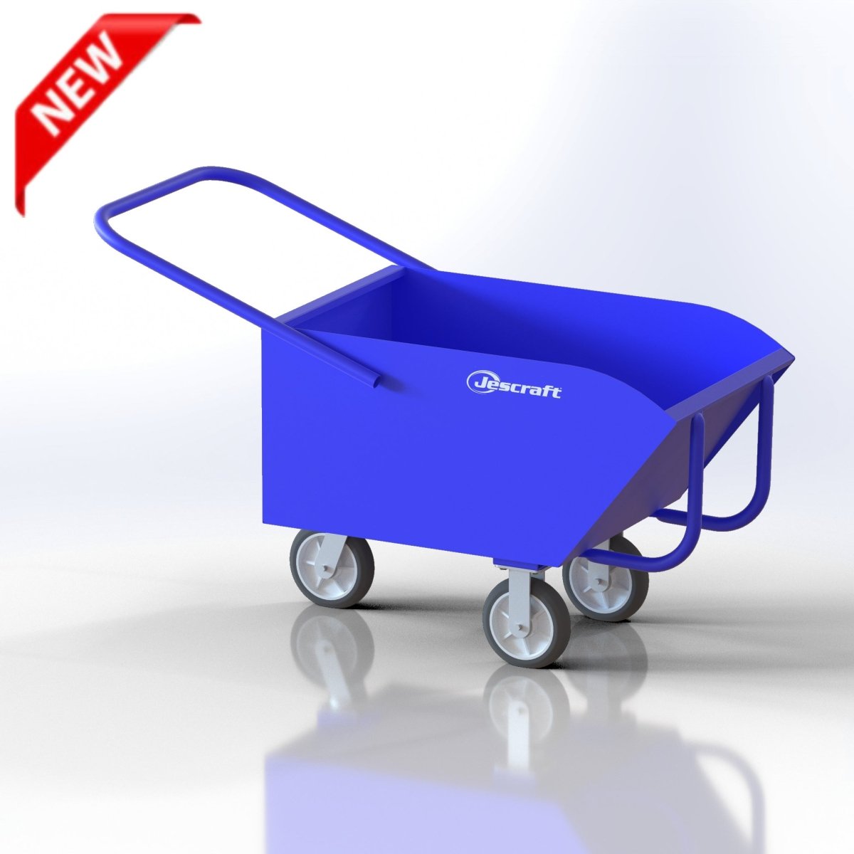 Low-Profile Chip Dump Cart With Rockers - Jescraft