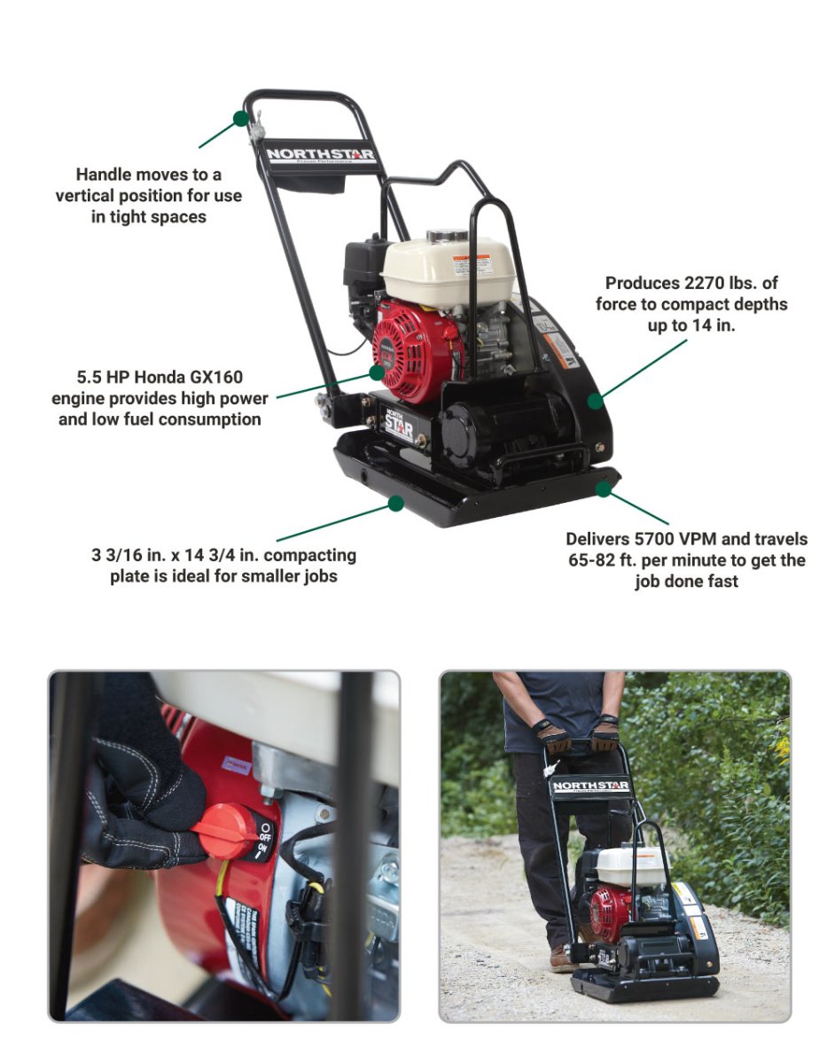 NorthStar | Close-Quarters Plate Compactor | GX160 - NorthStar