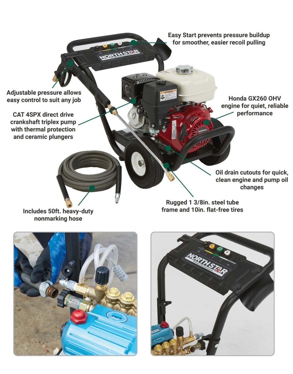 NorthStar Pressure Washer | 3,600 PSI | 3.0 GPM | Honda GX270 - NorthStar