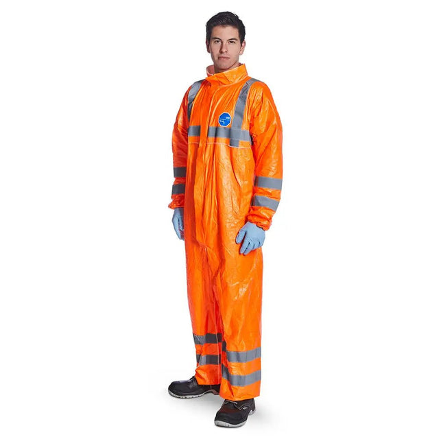 Orange Dupont™ Tyvek® 500 High Visibility Coveralls - 25 PER ORDER - Trimaco