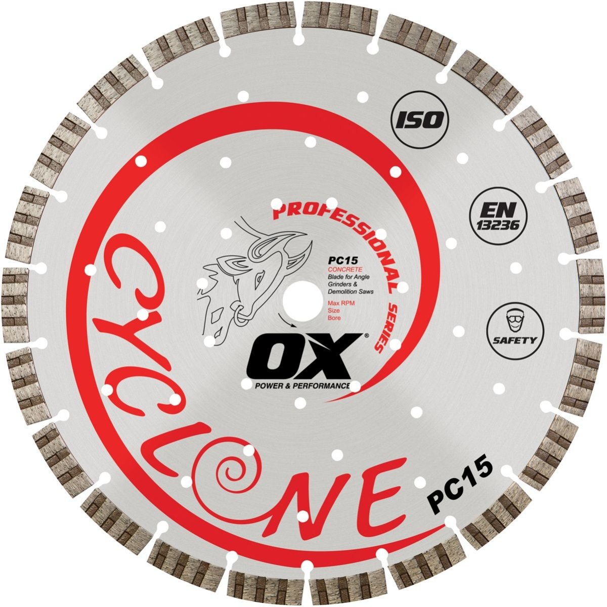 Pro Pc15 Supercut Segmented Diamond Blade | Concrete/General Purpose - Ox Tools