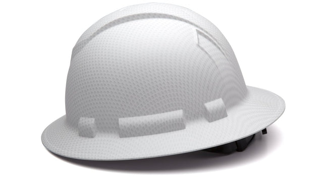 Ridgeline Full Brim Hard Hat- Matte White - Box of 10 - Pyramex