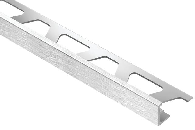 SCHIENE Aluminum Edge Trim – 8' 2-1/2" A60ACGB Schluter Brushed Chrome Anodized 6 mm (1/4")