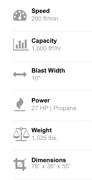 Self-Propelled Portable Shot Blaster BP-10-SUPER - Blastpro