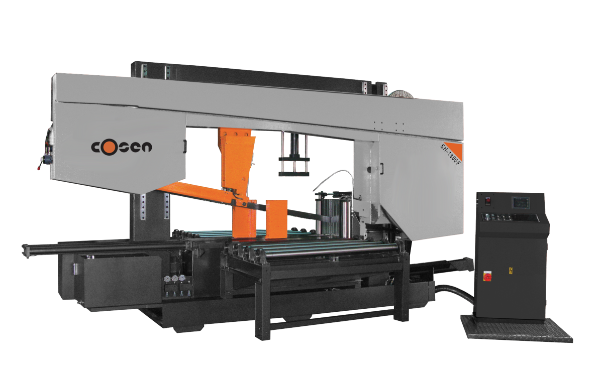 SH-1300LF Semi-Automatic Horizontal Dual Post Band Saw - Cosen Saws