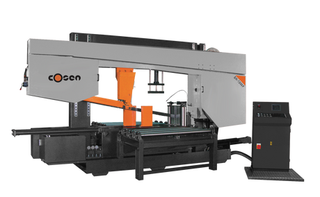 SH-1300LF Semi-Automatic Horizontal Dual Post Band Saw - Cosen Saws