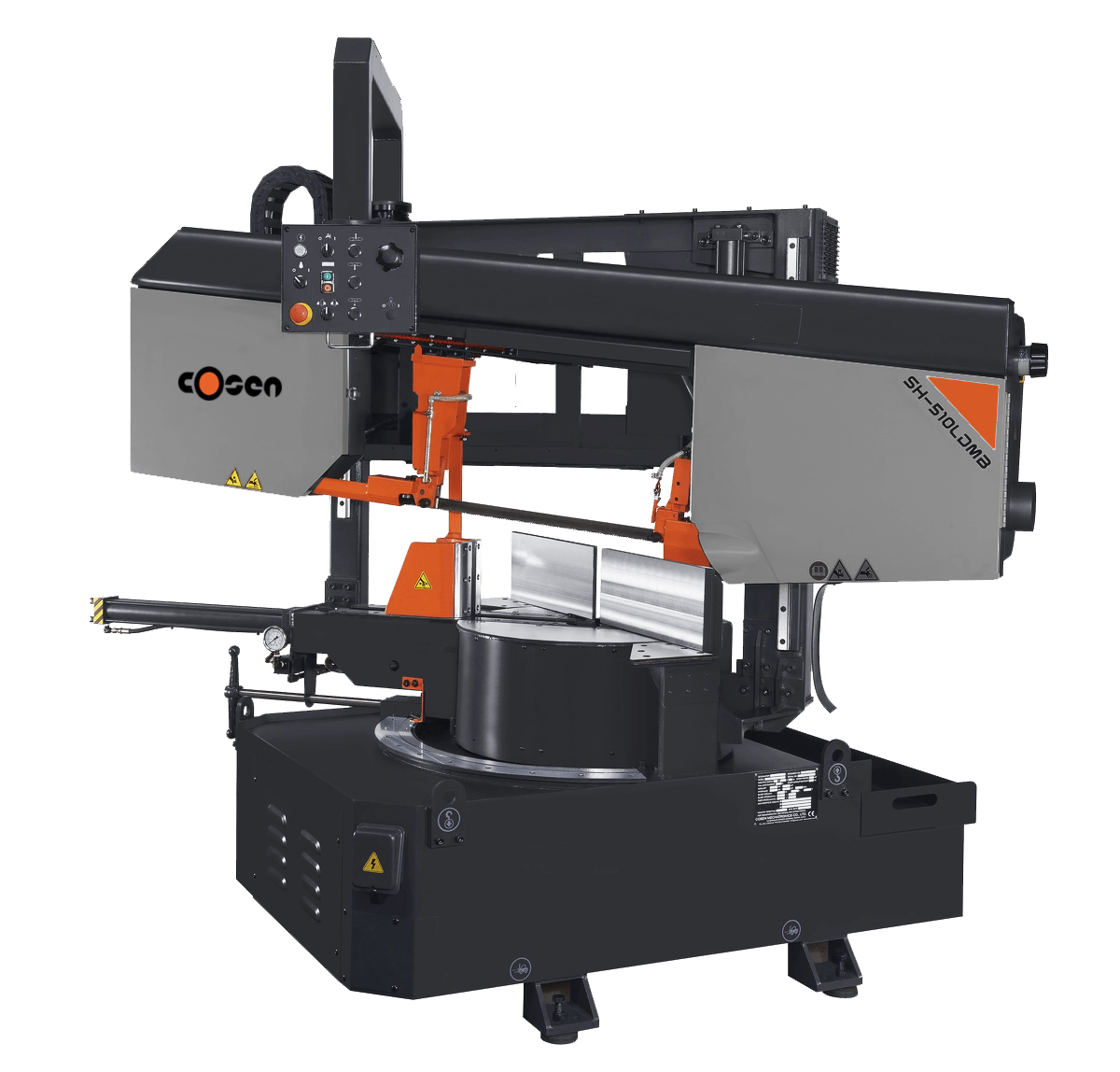 SH-510LDM Semi-Automatic Horizontal Dual Post, Mitering Band Saw - Cosen Saws