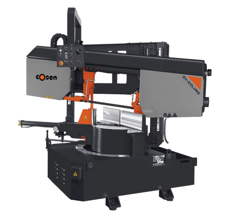 SH-510LDM Semi-Automatic Horizontal Dual Post, Mitering Band Saw - Cosen Saws