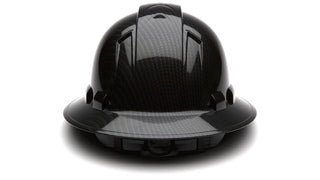 Shiny Black Ridgeline Full Brim Hard Hat - Box of 10 - Pyramex