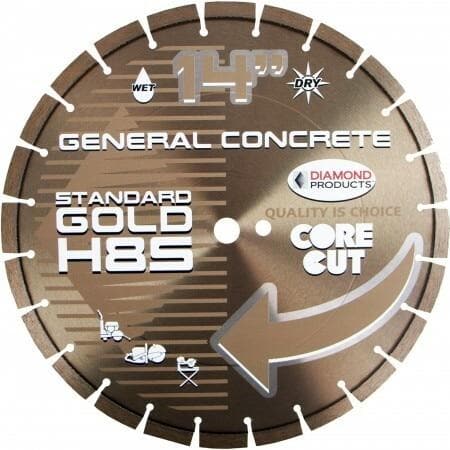 Standard Gold High Speed Diamond Blades -H10S 57708 Diamond Products 12" x .110 x UNV