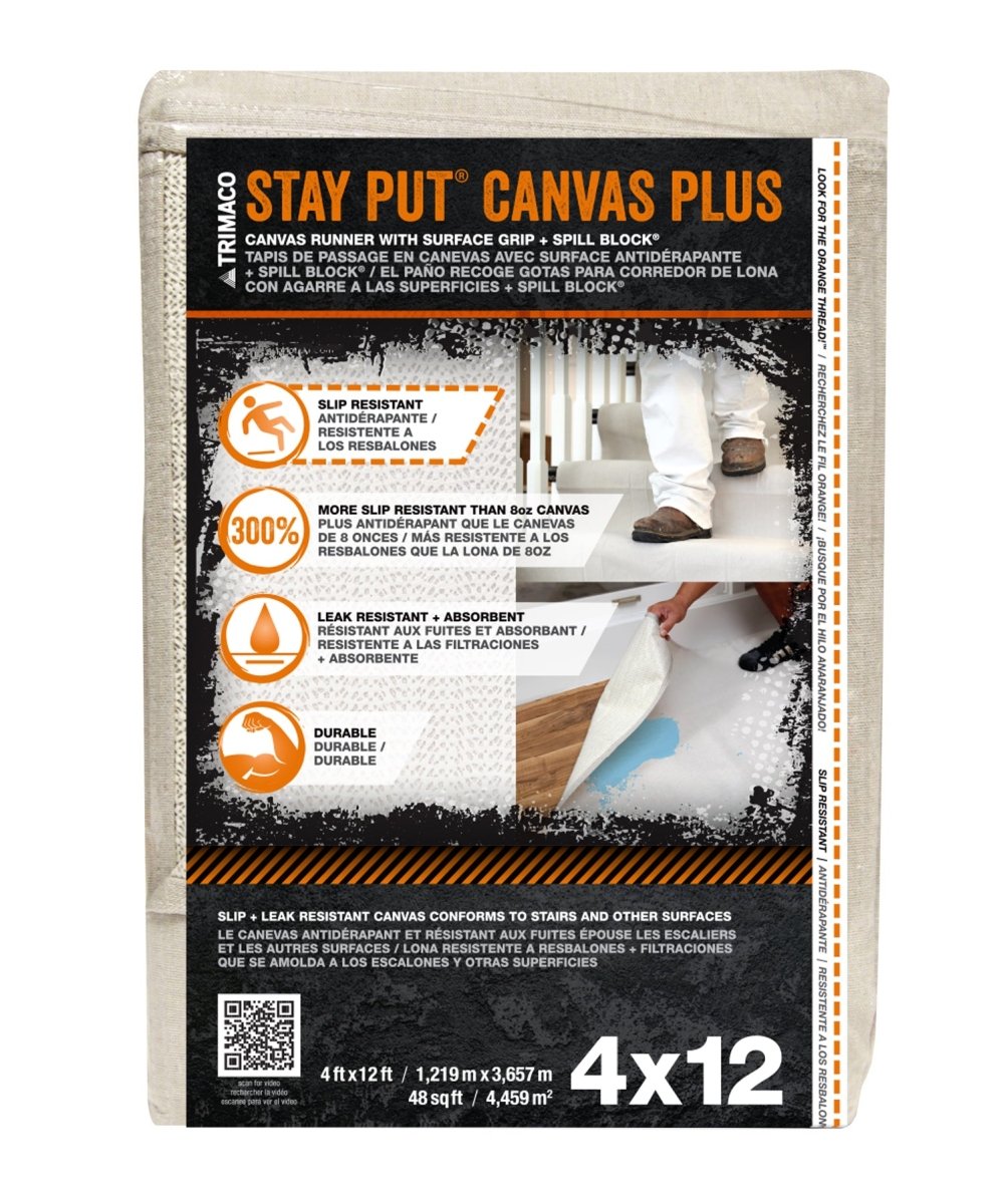 Stay Put® Plus Slip Resistant Canvas Dropcloth - Trimaco