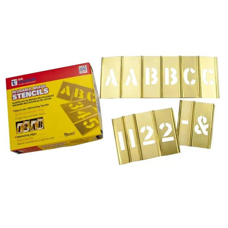 Stencil Set-Letter/Number 4" Brass 77Pcs. - CH Hanson