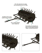 Strongway Drum Plug Lawn Aerator | 36 In. | 6-In. Reels - Strongway