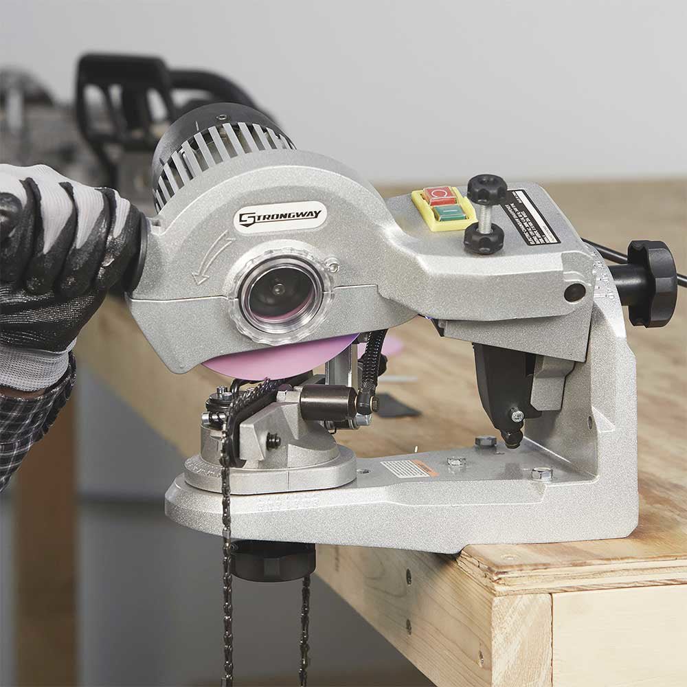 Strongway Electric Chainsaw Sharpener W/Hydra Assist | 120 Volt | 1/4 In. x 3/4 In. - Strongway