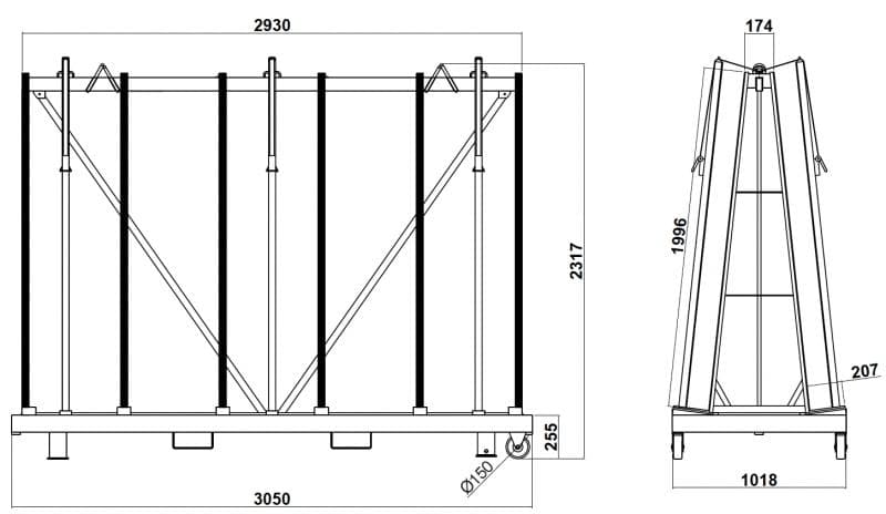 Transport Frame Mod TF3050H - Aardwolf