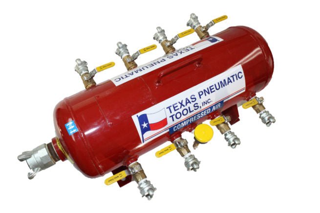 TX-2AMF - Air Manifold (15 Gal, ASME Tank) - Texas Pneumatic Tools