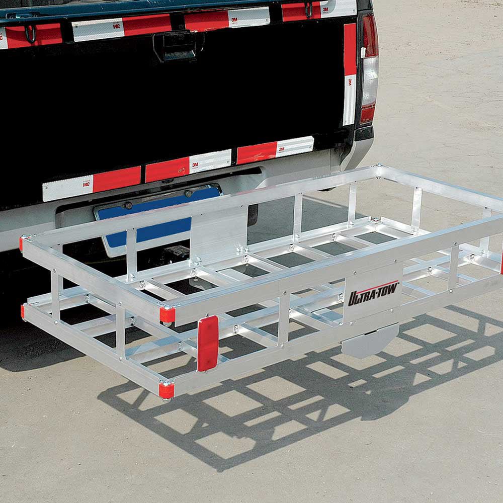 Ultra-Tow Aluminum Hitch Cargo Carrier | 500-Lb. Cap | Silver | 49-In. X 22.5-In. x 8-In.H - Ultra-Tow