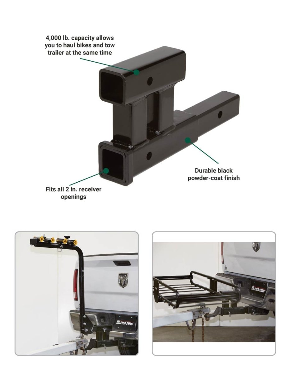 Ultra-Tow Dual Hitch Extension | 4000-Lb. Cap - Ultra-Tow