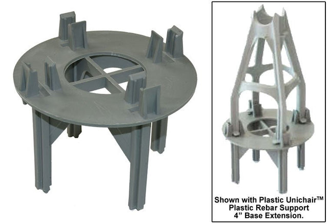 Unichair ® Plastic Rebar Support 4" Base Extension - Pat Pend - OCM