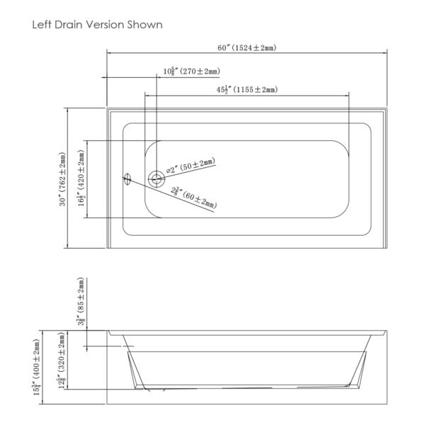 UST-AL#C06 Bathtub - Diamond Tool Store