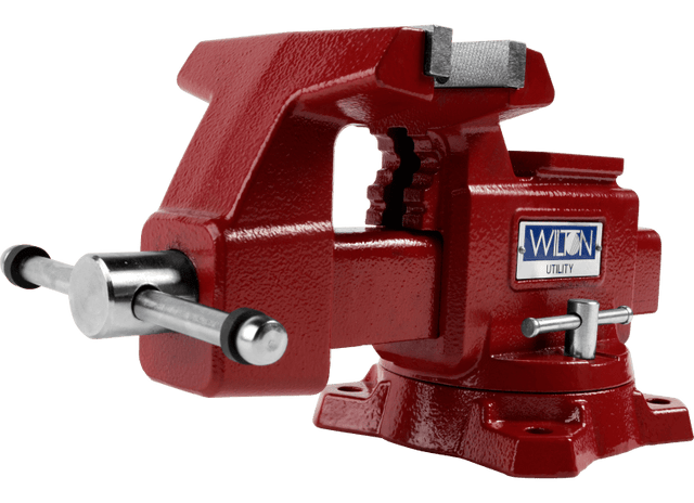 Utility Bench Vise 5-1/2” Jaw Width, 5" Jaw Opening, 360° Swivel Base - Wilton