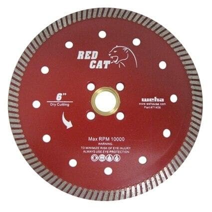 Weha 6" Red Cat Turbo Blade for Granite, Engineered Stone, Quartz - Weha