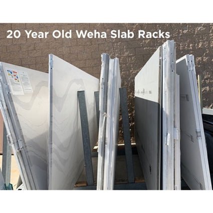 Weha Buffalo Bundle Slab Storage Rack 10 foot long with 16-72" Safety Poles - Weha