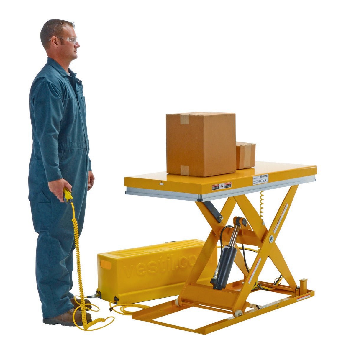 Work Station Electric Hydraulic Scissor Tables - Vestil