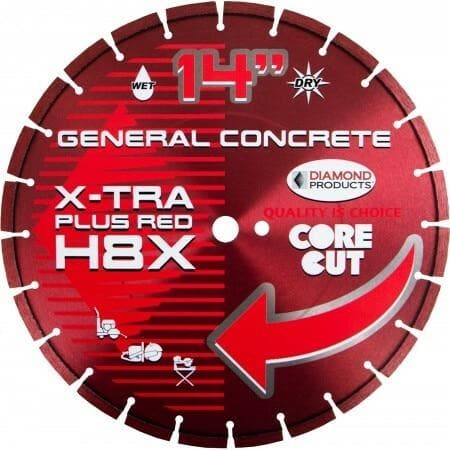 X-tra Plus Red High Speed Diamond Blades - H10X 11761 Diamond Products 10" x .110 x 1"