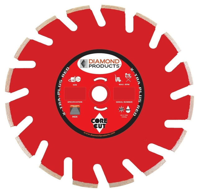 X-Tra Plus Red Ultimate for Concrete - H8XU 66306 Diamond Products 12" x .125 x UNV